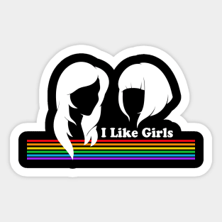 I Like Girls Lesbian Gay Pride Sticker